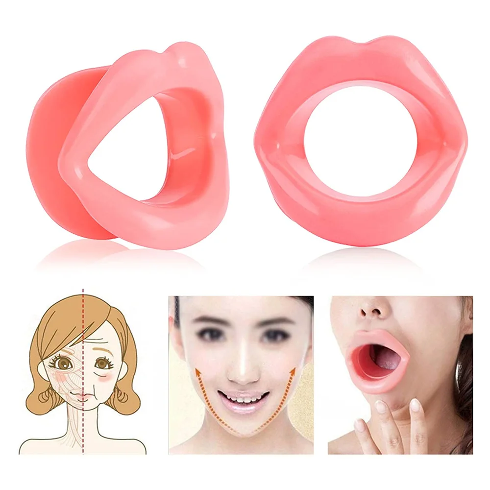 Silicone Rubber Face Slimmer Exercise Mouth Piece Muscle Anti Wrinkle
