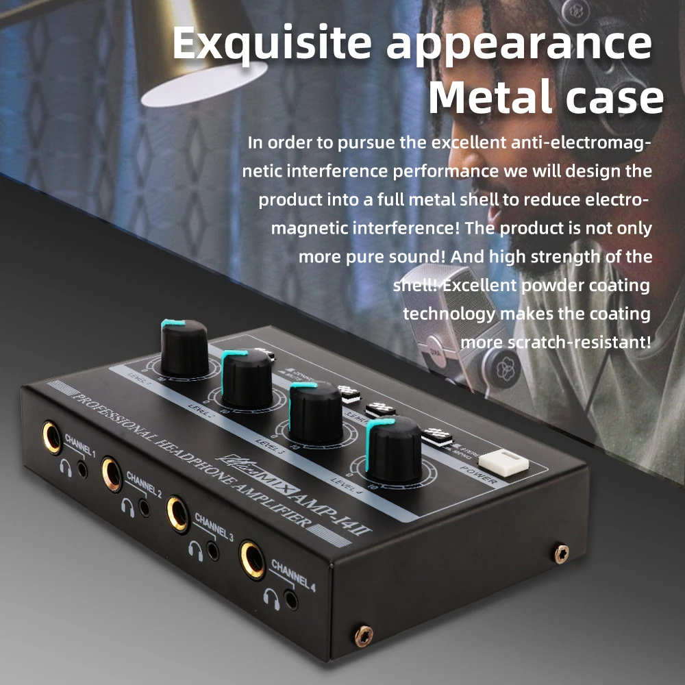 4-Channel Headphone Amplifier AMP-i4 Chargeable