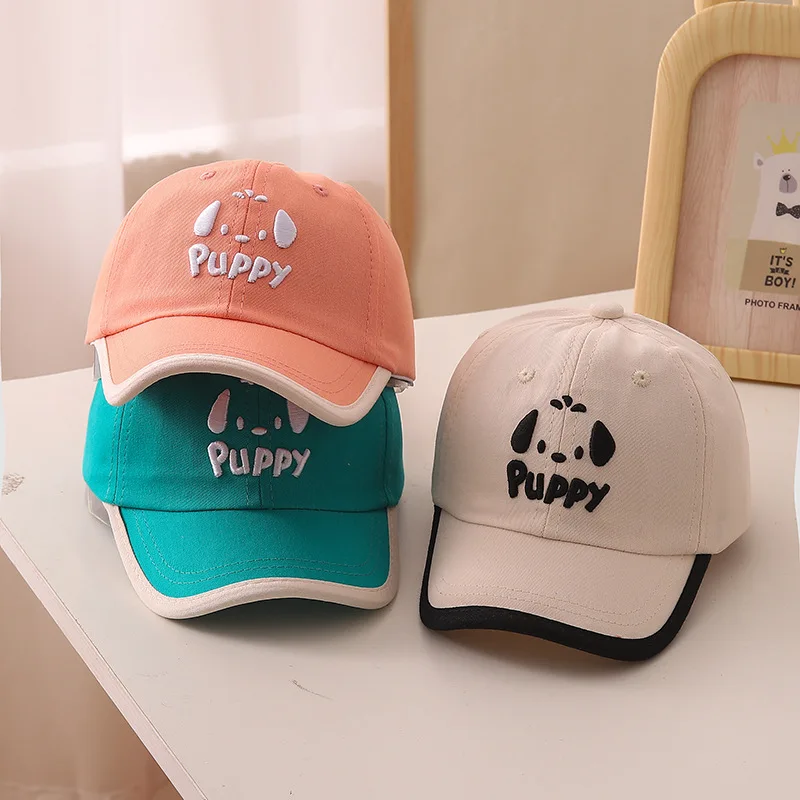 Summer Children Sun Baseball Cap Adjustable Cute Puppy Outdoor Hats For Boys Girls Casual Peaked Cap Hip Hop Kids Sport Hat