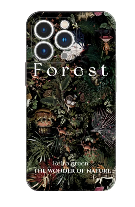 Green Forest Premium telefoniümbris iPhone 14 Pro 13 Ins Wind Xsmax Small Xiaomi 12s_voghion.com