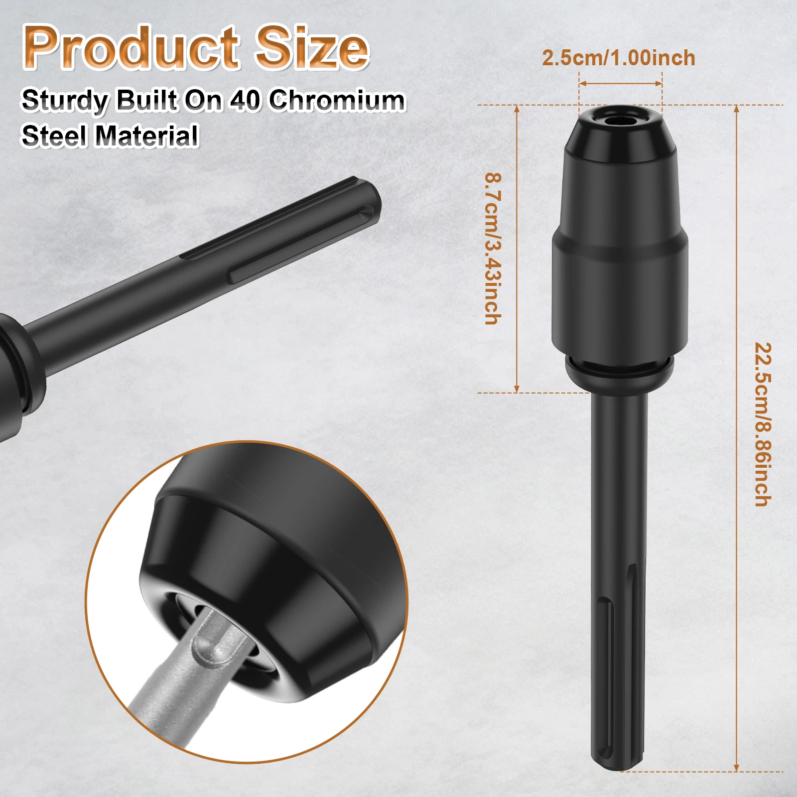 Adaptateur SDS Max Vers SDS Plus, Outil Rapide De Tige De Convertisseur