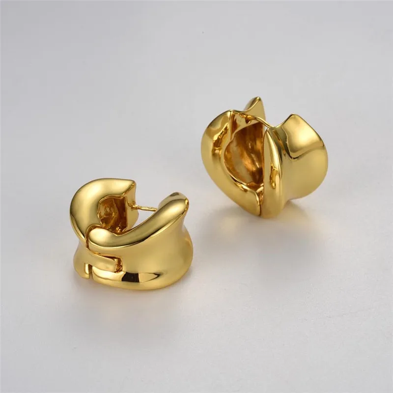 

fashion bridge arch buckle heavy steel earrings