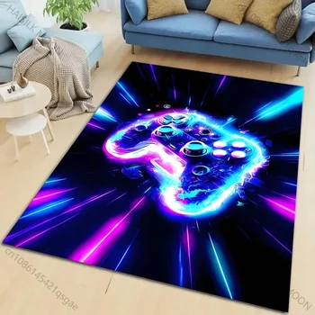 Game Controller Printed Gamer Carpet for Living Room Bedroom Sofa Home Decoration Non-slip Floor Mat Modern Carpet Large Size