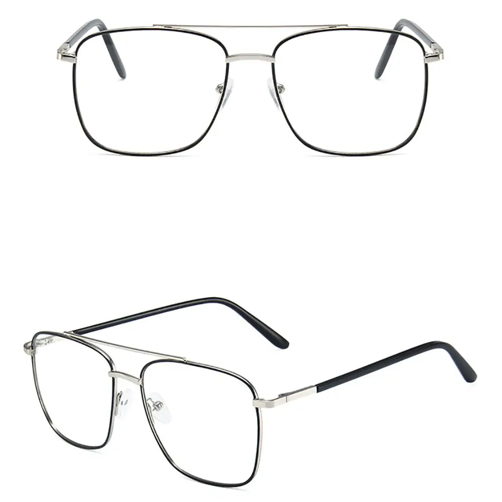 Men's Clear Lens Blue Light Blocking Metal Frame Glasses