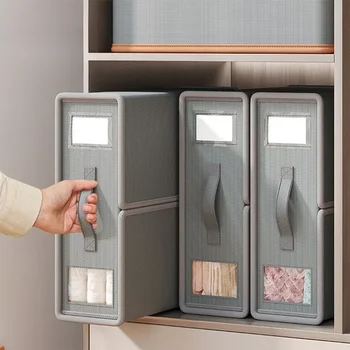 Set di lenzuola Scatola portaoggetti Organizzatore Finestra pieghevole in tessuto Cerniera Coperta Organizzatore Scatola Armadio Letto Organizzatore di vestiti 1