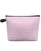  Mathematics Formula Chart Large Capacity Travel Cosmetic Bag Portable Makeup Storage Pouch Women Waterproof Pencil Case 