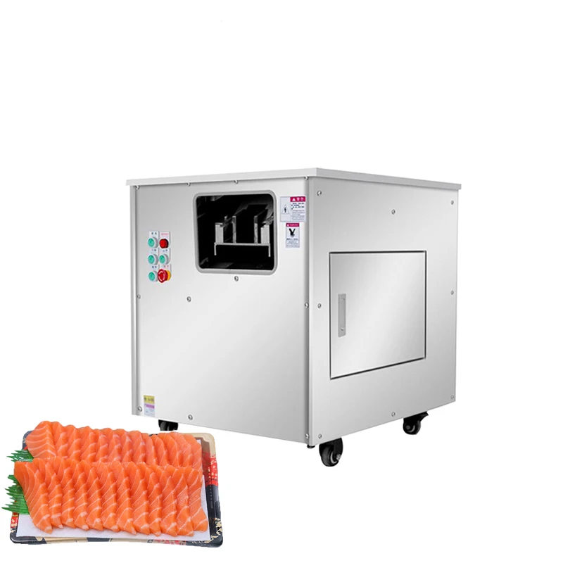 

Electric Fully Automatic Oblique Cutting Fish Fillet Machine with Double Slots and High Power