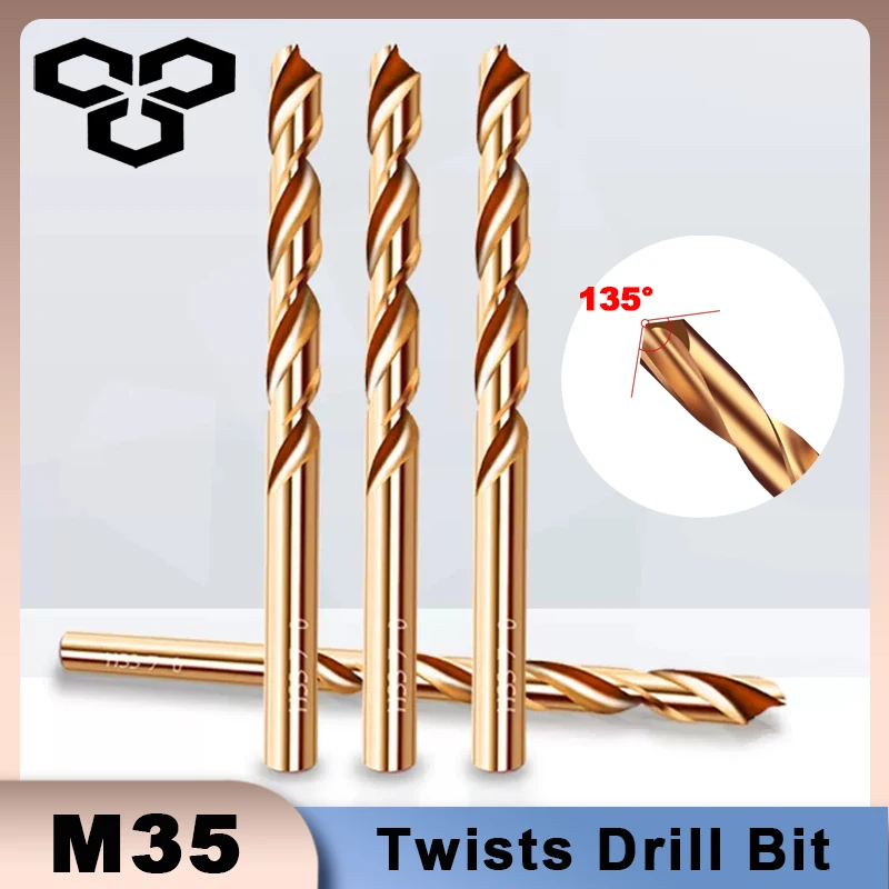 1 7mm Drilling Bits Set HSS M35 Cobalt Coated Twist Drill Bit Cobalt