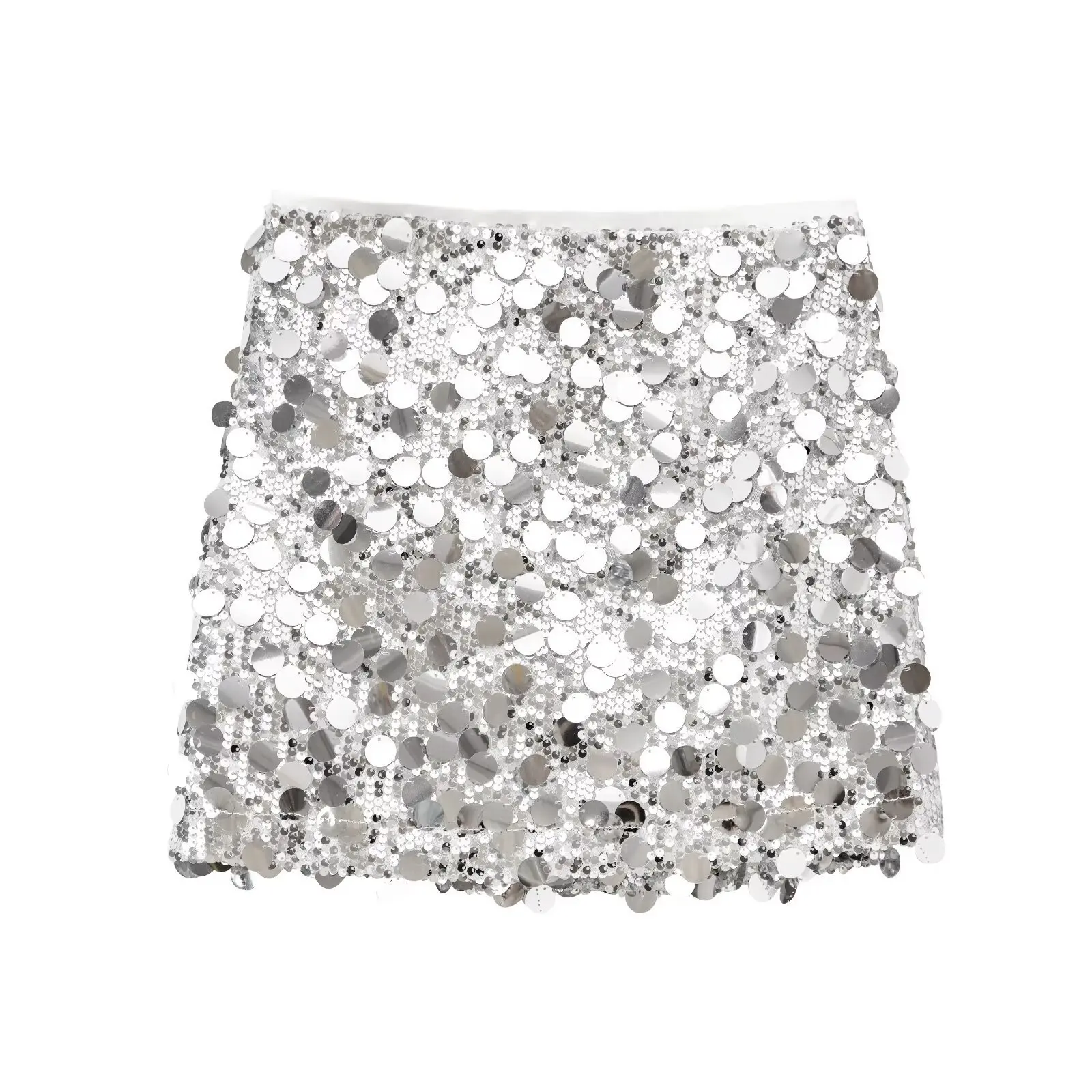 חצאית מיני בגזרת A-Line עם מותן גבוה, משובצת בפנינים, חצאיות חצי אורך בסגנון בודיקון, בגדי נשים מודרניים