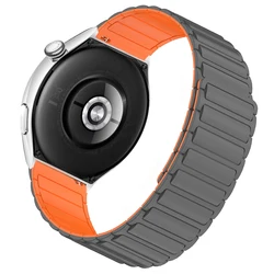 22mm Magnetic Loop Silicone Sports Bracelet - 1 Piece 22mm (1 - Grey Orange)