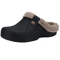 Crestar Women and Men Fur Lined Clogs Memory Foam Warm Fuzzy Slippers New Winter Waterproof Indoor Outdoor Comfortable Slippers 1