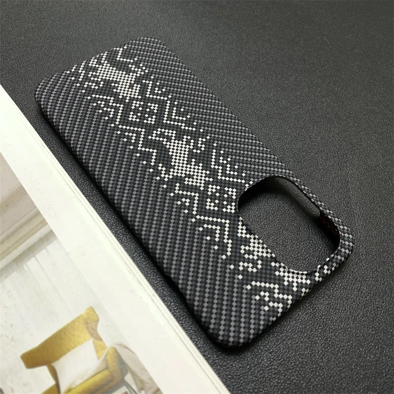 Ultra Thin Slim Carbon Fiber Splice Pattern Shockproof Frameless Cooling Phone Case