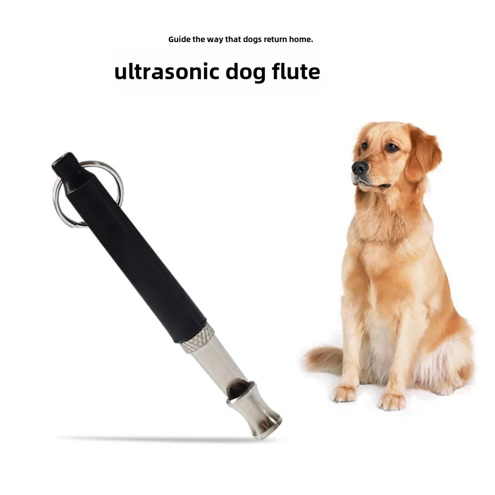 Direct Supply Pet Training Whistle Adjustable Ultrasonic Dog Flute Black Dog Training Whistle Device