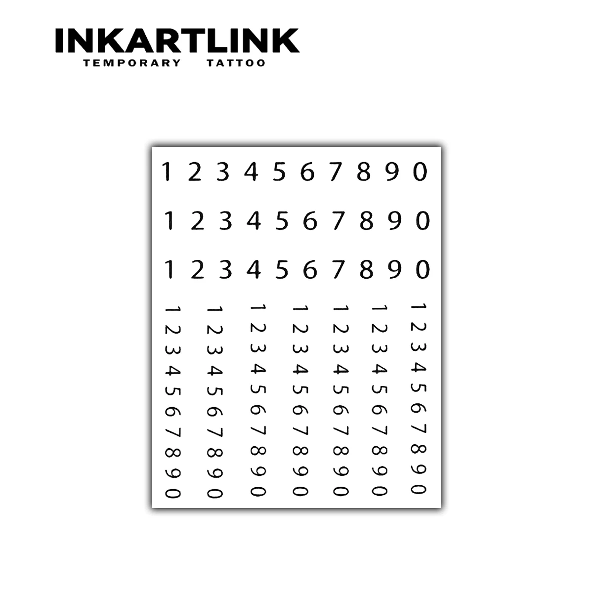 Number Temporary Tattoo,Lasts To 15 Days New Technology Magic Waterproof Semi Permanent Sticker. 4