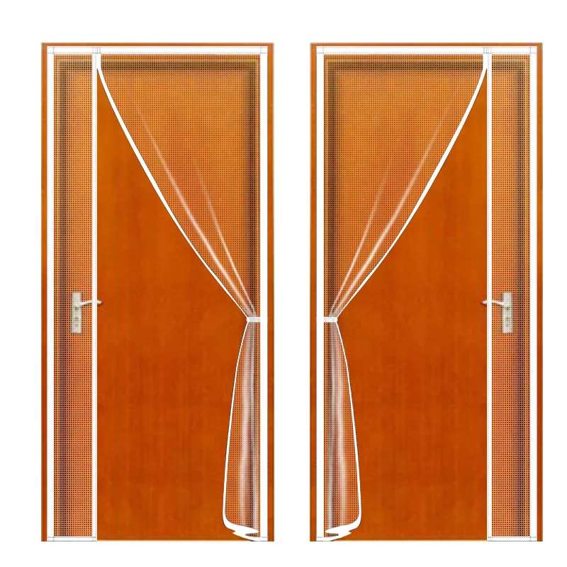 DTGJ Magnetic Door Screen Side opening style Mosquito Net Anti Insect Invisible Mesh Custom Size Tulle Automatic Closing for magnetic screen door curtain,anti mosquito door curtain,magnetic door curtain,mosquito net curtain,mosquito net,magnetic suction door curtain
