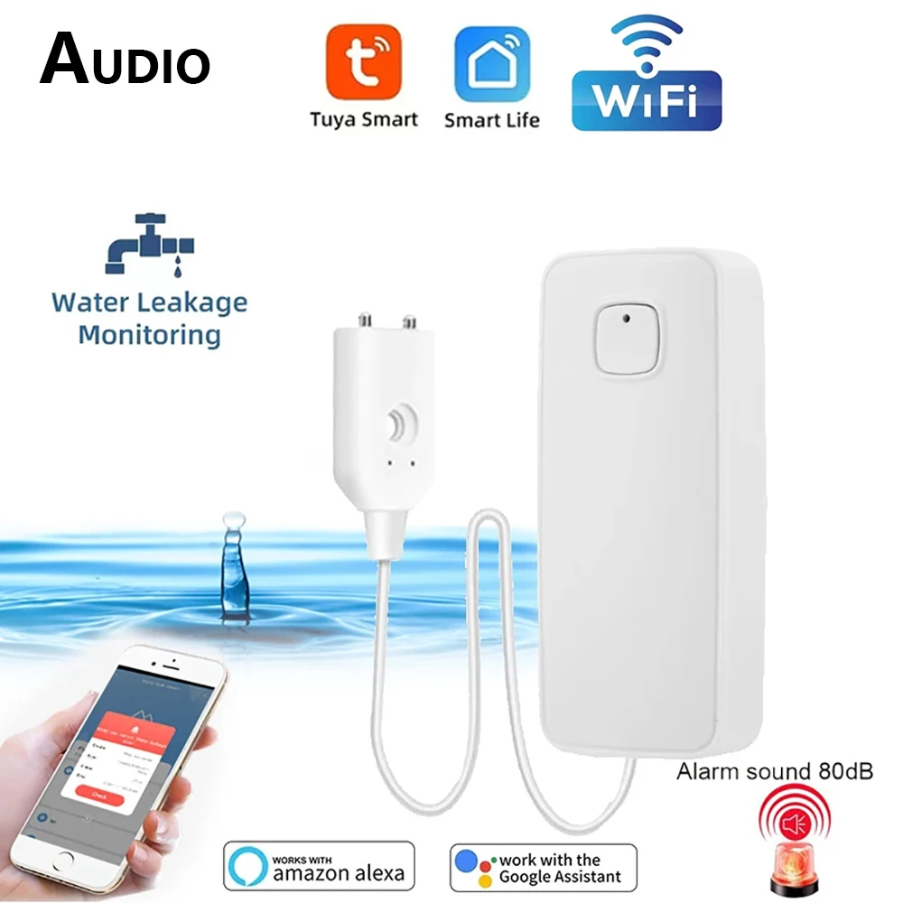 

Датчик утечки воды с Wi-Fi и управлением через приложение