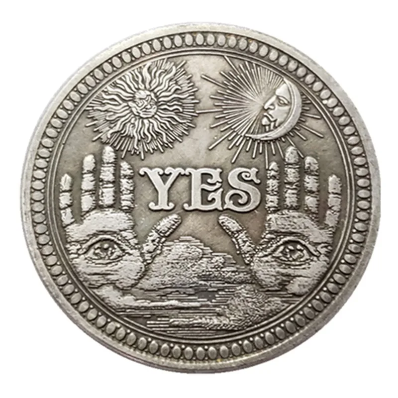 Yes/No Gothic Prediction Decision Coin All Seeing Eye Or Death Angel Nickel USA Morgan | Дом и сад