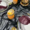 35 x 72 inch Black Cheesecloth Gauze Table Runner Wedding Decor Boho Arch Draping Gauze Event Centerpiece Shower Runner 5