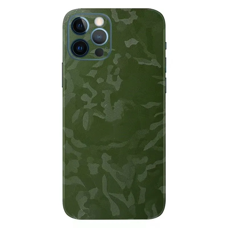 3D Camo Ghost Black Skin Film Wrap Skin Phone Paste Sticker Per Iphone14 13 Pro Max 12 Mini Xr 78 Plus