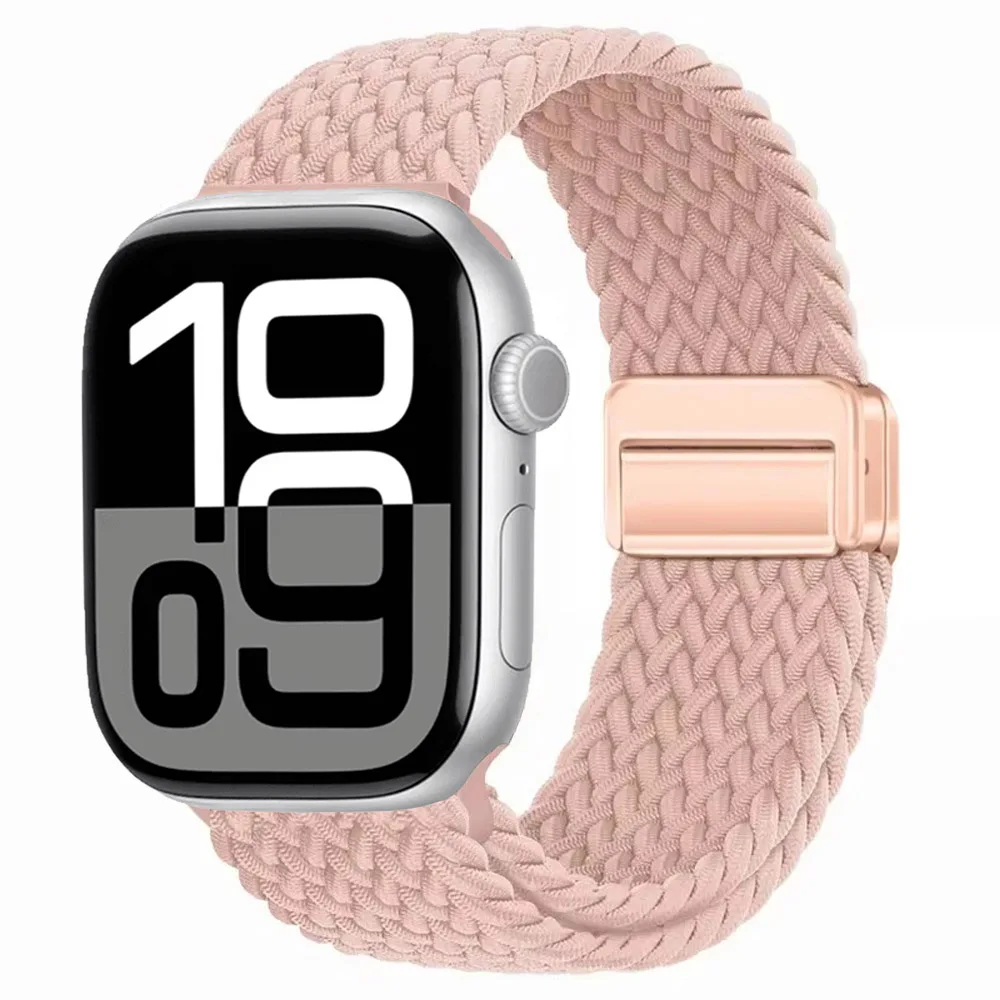 Nylon Braided Magnetic Strap for Apple Watch - Comfortable and Stylish Design