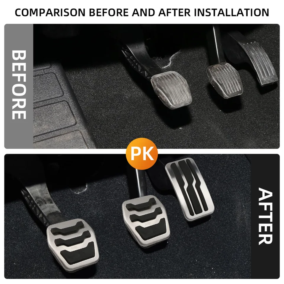 Copripedali In Acciaio Inox Per Ford C-Max E S-Max MK2 (2011-2019) - Pedali Acceleratore E Freno Antiscivolo