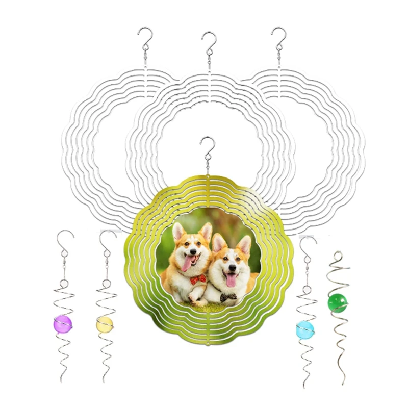 

3d-спиннер «сделай сам», спиральный хвост с шариком для подвески, для сада