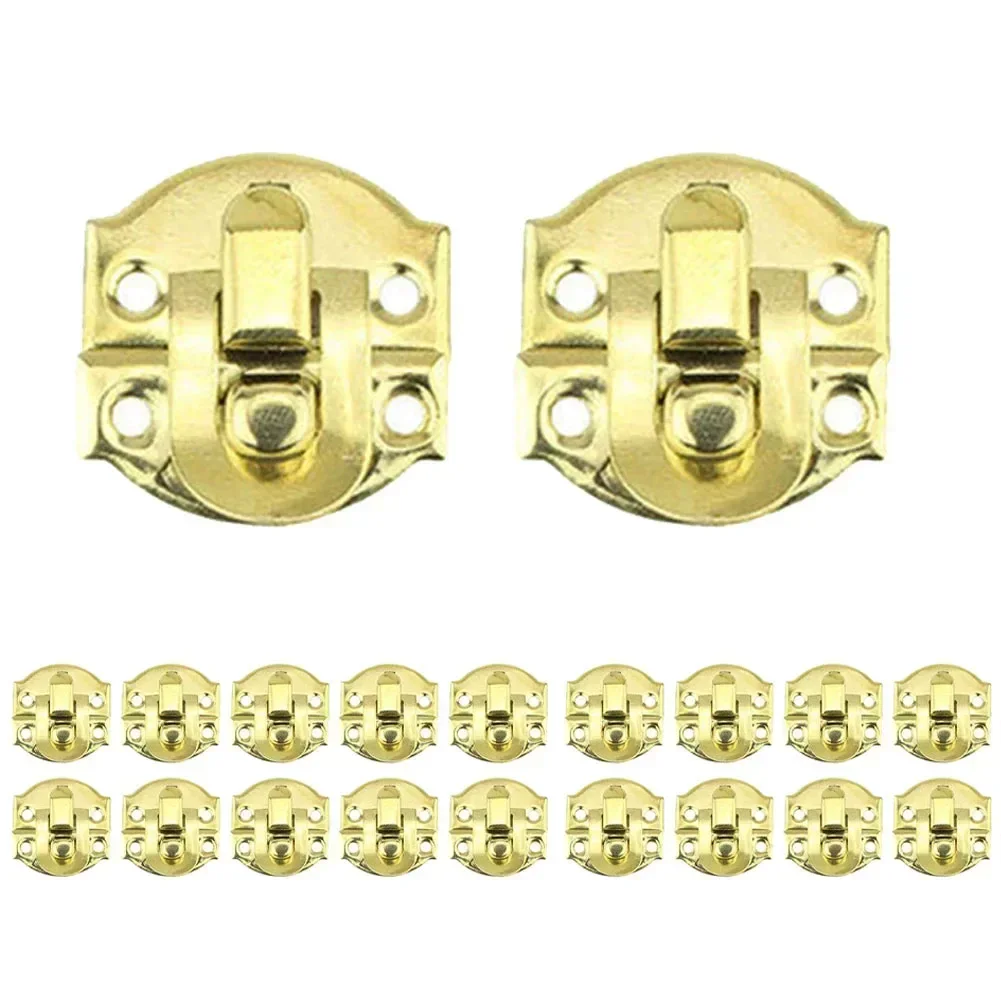 20x20mm Antique Hasps Iron Lock Catch Latches For Jewelry Box Buckle Suitcase Buckle Clip Clasp Wood Wine Box Latch 20pcs