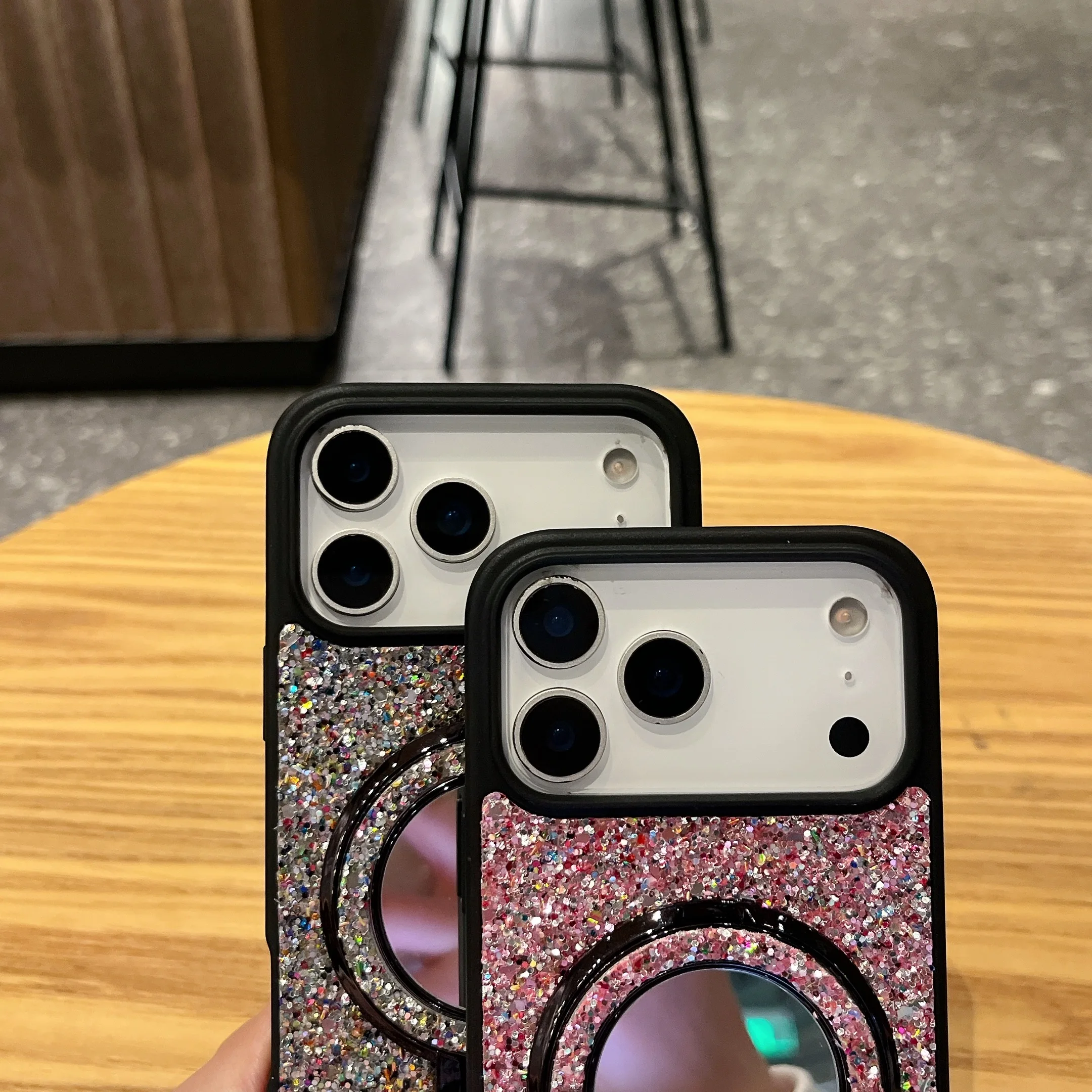 Luxury Mirror Phone Case With Stand For Iphone Pro And Plus Models_voghion.com