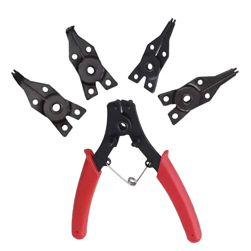 

4 In 1 Snap Ring Pliers Internal And External Circlip Sets Head Retaining Circlip Pliers 45 Degree And 90 Degree Angled Heads