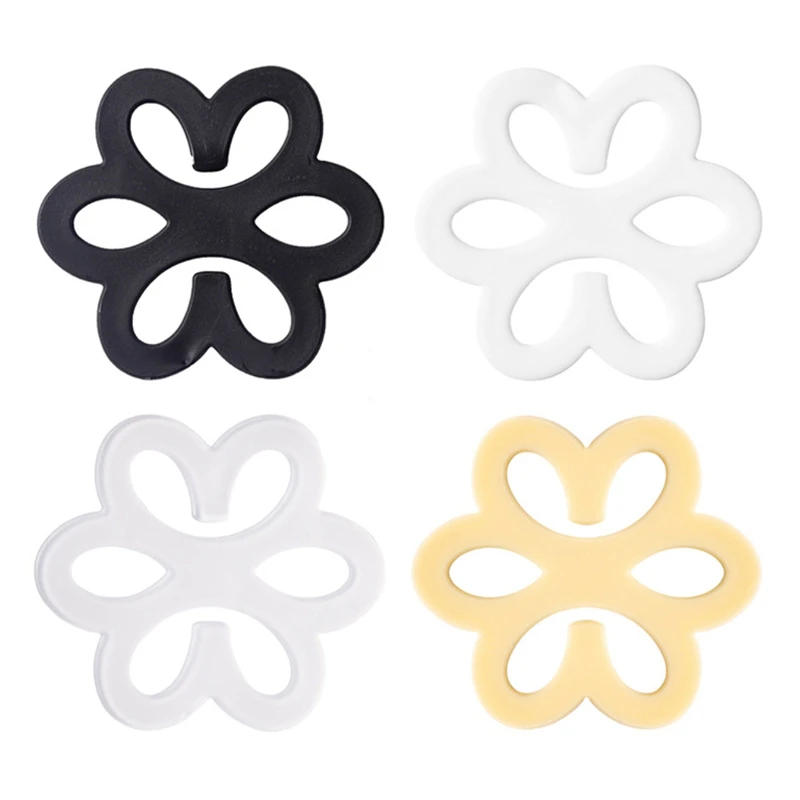 4 Pieces Simple Bra Strap Back Clips Cross Convertors Conceal Straps and Cleavage Control Bra Clips Non-slip Underwear Clips