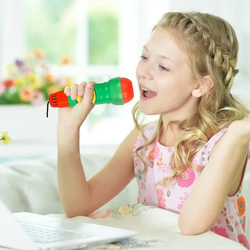 Voice Changing Microphone Toy Echo Microphone Toy Battery-Free Magic Karaoke Mic Toys Toddlers Voice Amplifying Pretend Toy