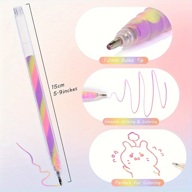 Glitter Gel Highlighter Pens 3
