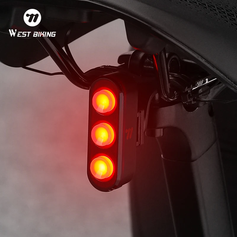 Waterproof Smart Brake Sensing Rechargeable LED Bike Tail Light