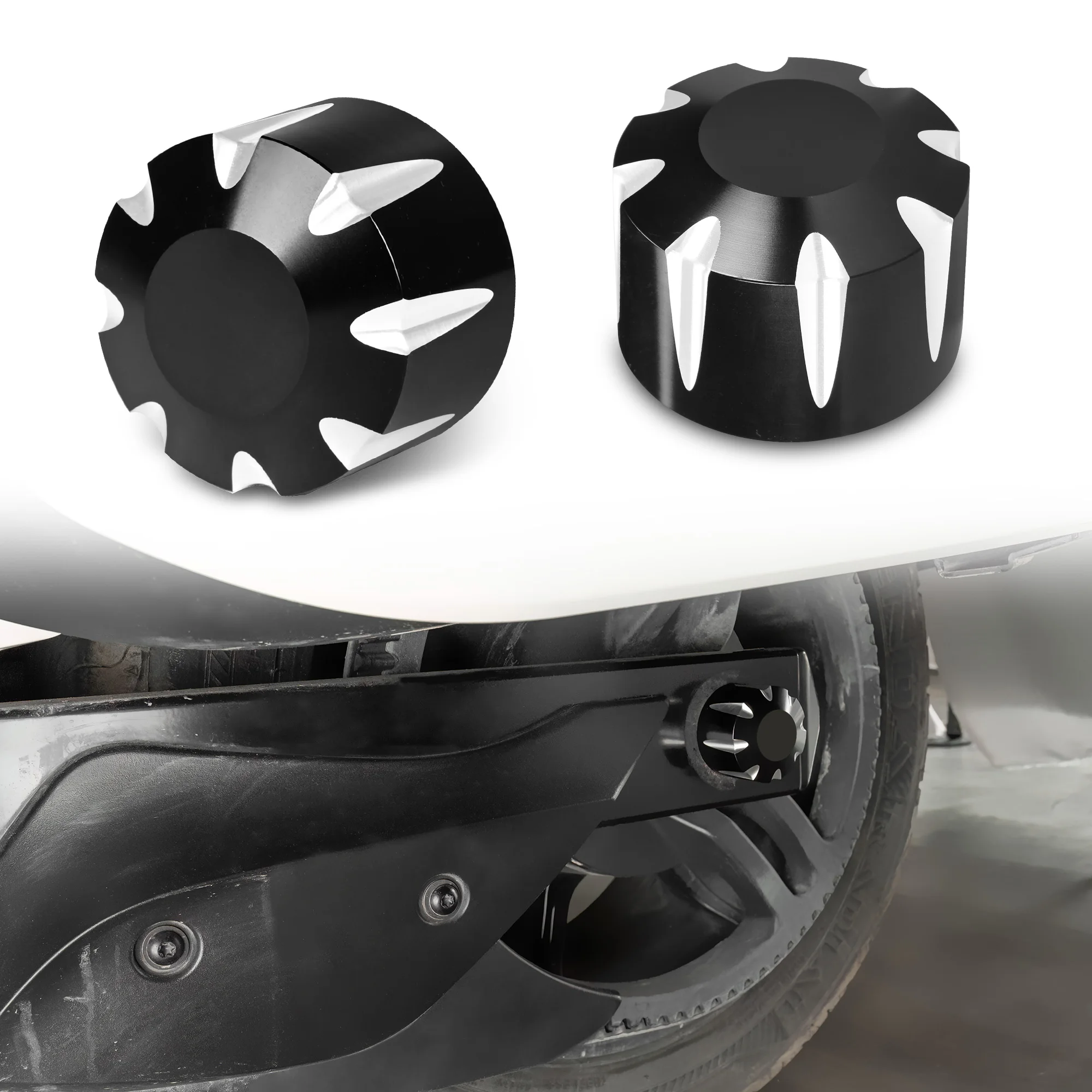 Rear Axle Nut Cover Caps, Pair Aluminum Axle Caps For Can-Am Spyder ...