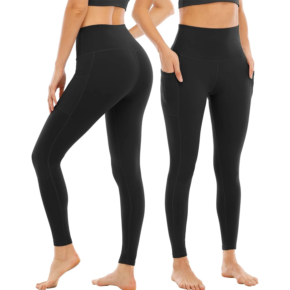 High Waist Legging Pockets Fitness Bottoms Running Sweatpants for