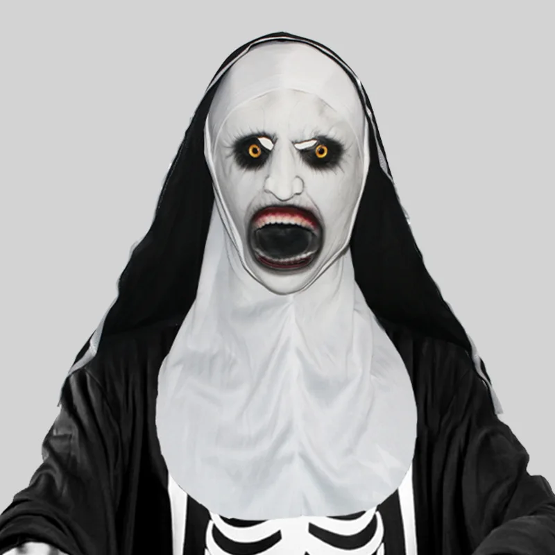 

The Nun 2 Nun маска Хэллоуин ужас макияж маска трюк лицо страшное оформление