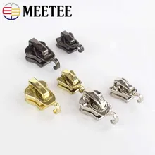

Meetee 20pcs 3# 5# Metal Nylon Resin Zippers Sliders Luggage Clothing DIY Hardware Zipper Pull Handmade Crafts Accessories AP568