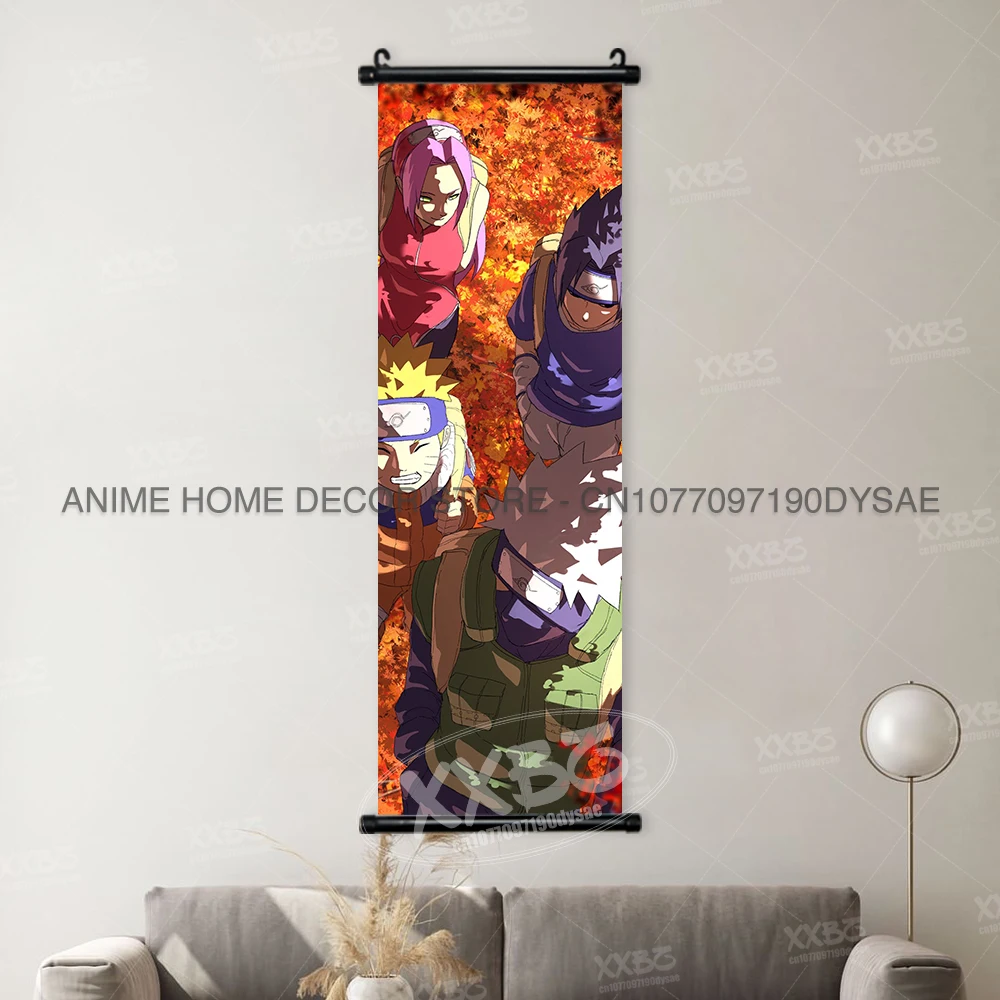 Anime Wall Art: Uchiha Itachi, Haruno Sakura, Shikamaru & Orochimaru Hanging Decor
