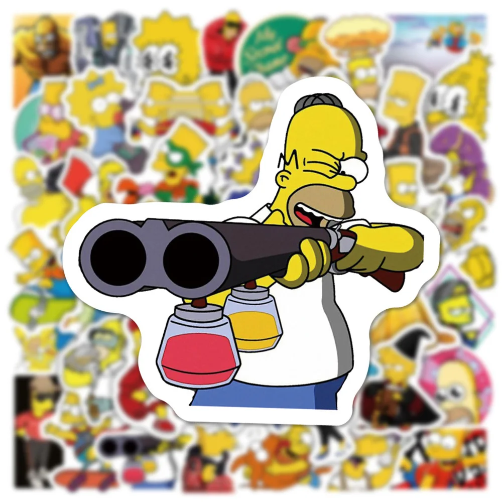 10/30/50pcs Cartoon Comedy Simpson Family Stickers Funny Decals Toys DIY Skateboard Motorcycle Laptop Cute Anime Kids Sticker 5