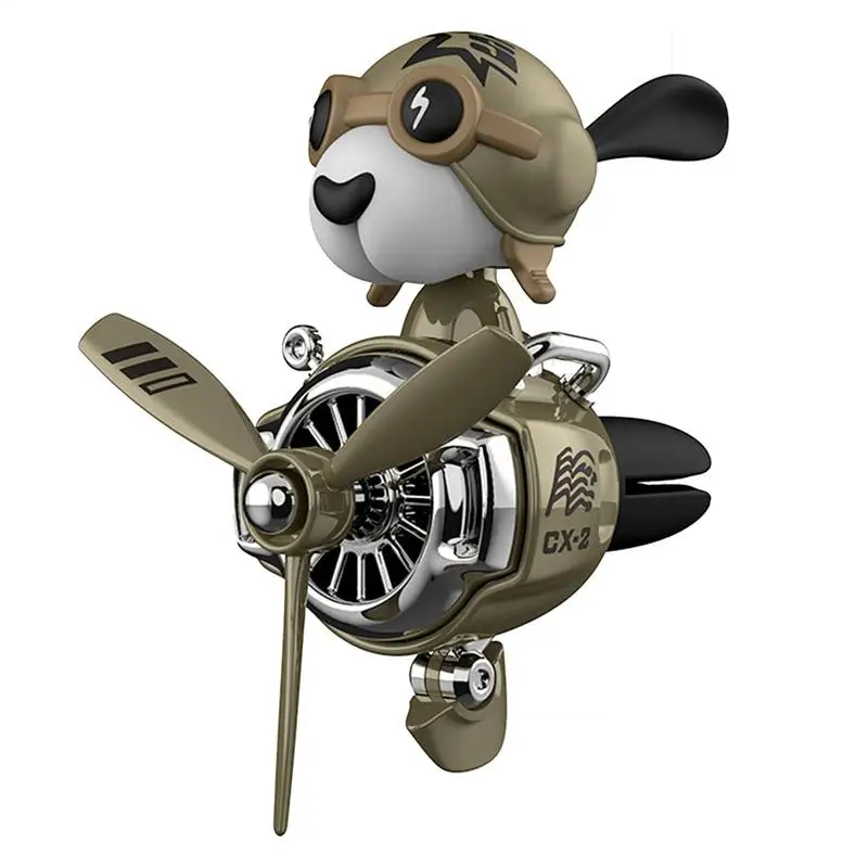 Dog Pilot Car Air Freshener Shaking Head Helicopter Car Air Vent Perfume Fragrance Auto Air Outlet Fan Diffuser for car interior