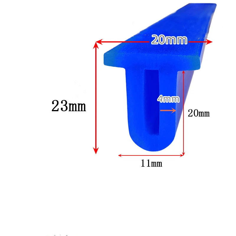 

Gap Cover Silicone Rubber Mushroom T Strip for Machine Equipment Cable Solar Glass Metal Wood Door Seals 20 x 23mm Blue