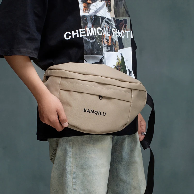 

High Quality Nylon Unisex Crossbody Bags 2022 New Fashion Men Chest Pack Casual Travel Shopping Waist Bag Large Capacity Handbag