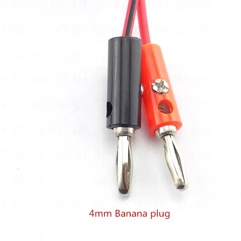 4mm Banana Plug with Alligator Clip 1/2 Pair electric to AV Electrical Clamp Test Lead cord Cable Connectors wire Multimeter B4