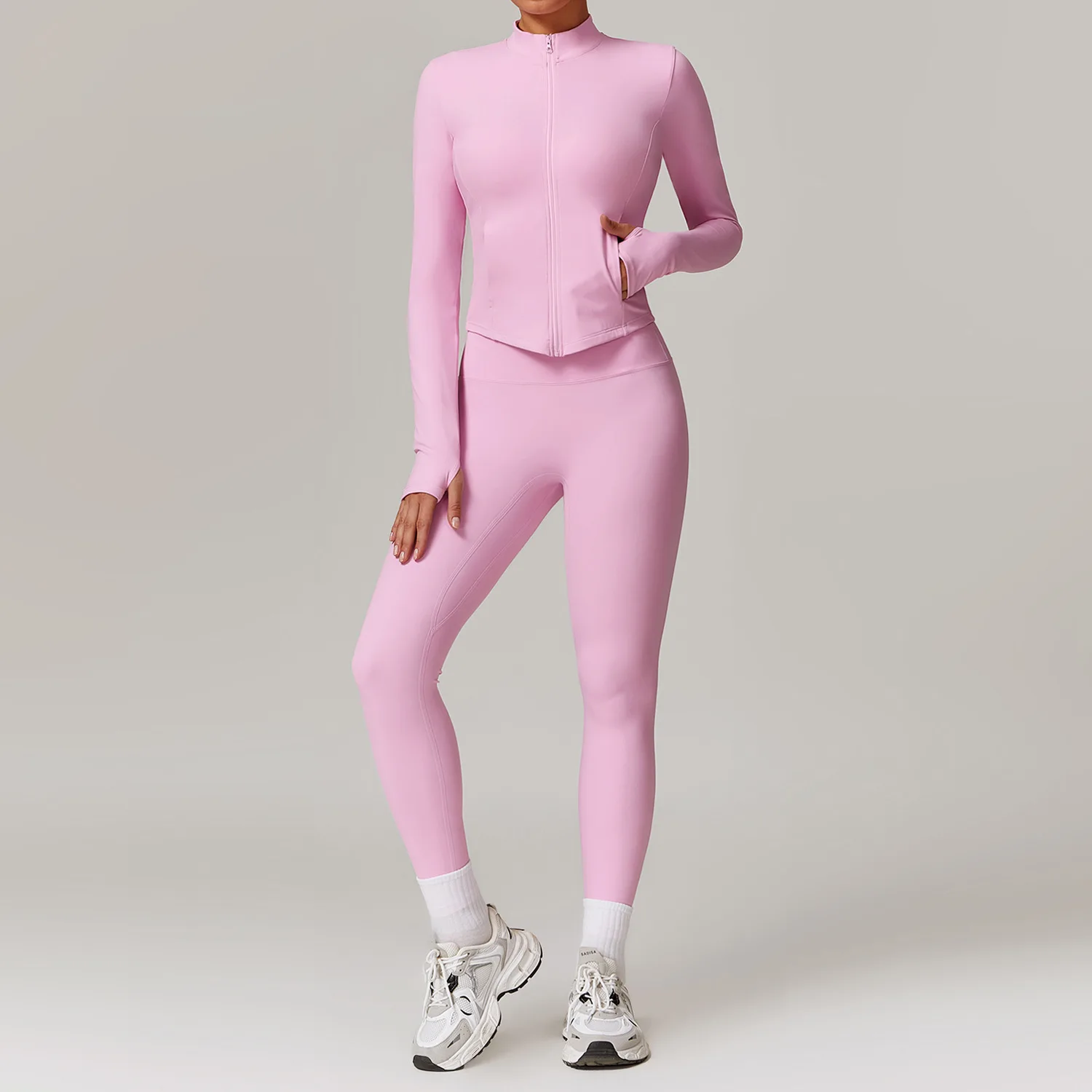 Gym workout set yoga set sportswear set sports set Yoga Suit Women Gym Set Sports Set Women Tracksuit Running Workout Sportswear Female Long Sleeve Sports Shirt Yoga Clothing 2PCS