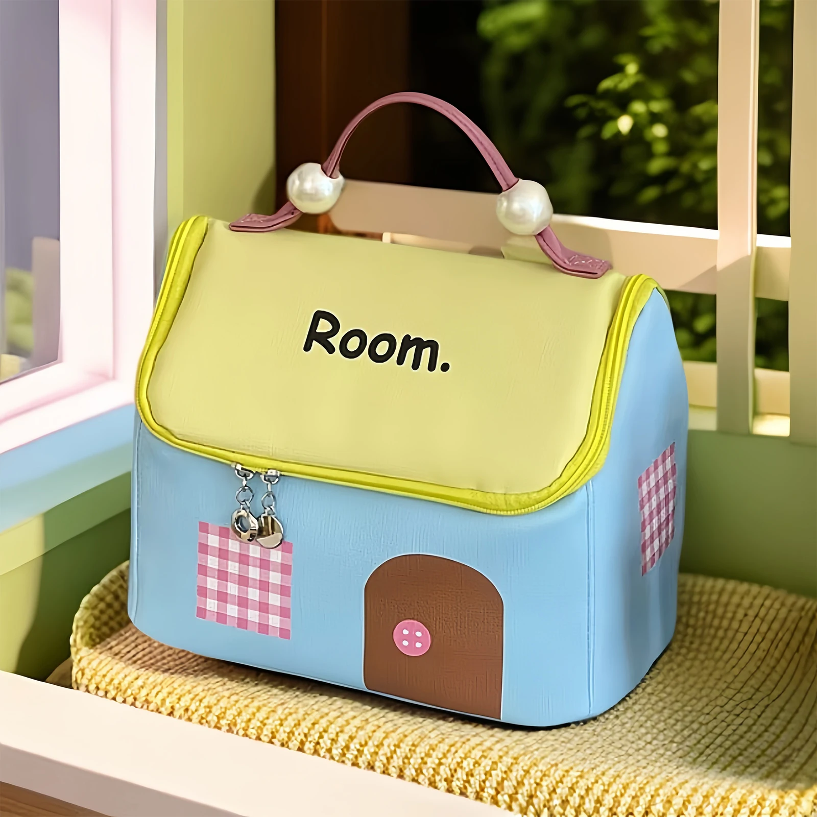Mini Cosmetic Bag Large Capacity Waterproof Travel Toiletry Pouch_voghion.com