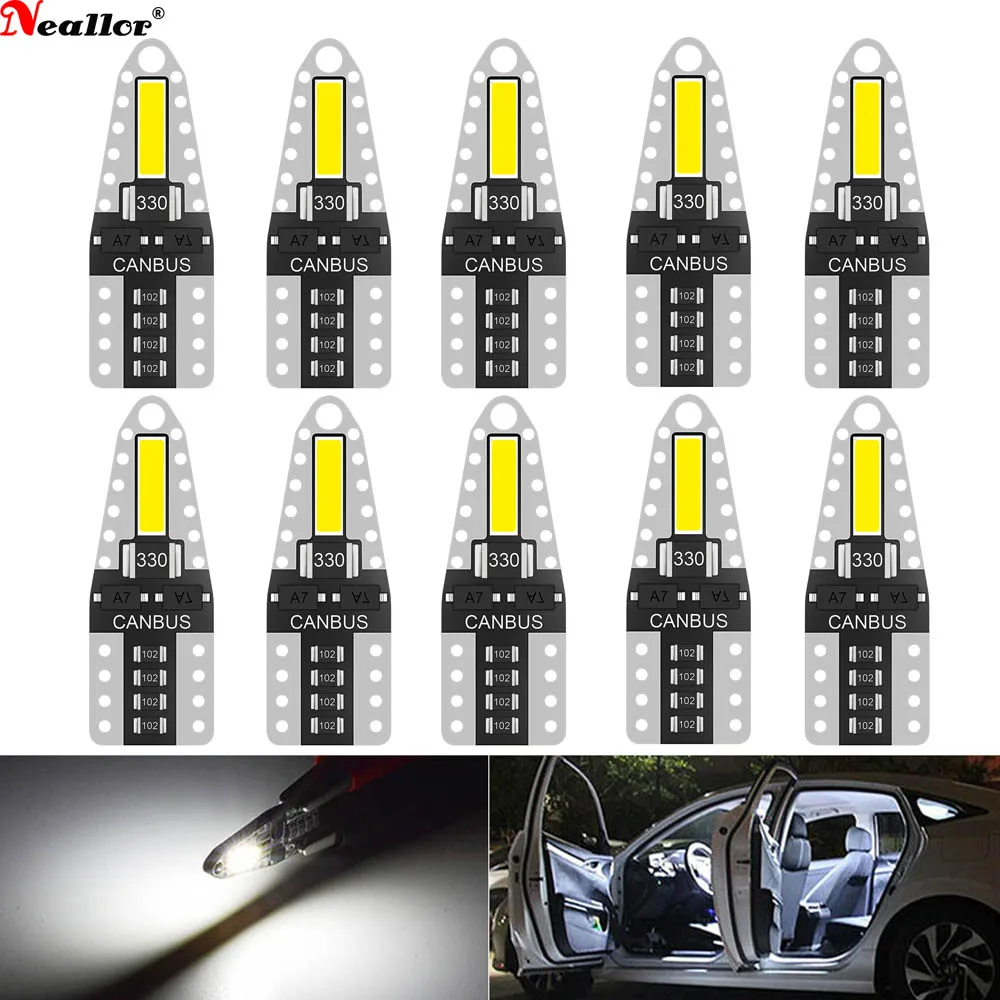

10x T10 Led W5W Bulb Auto Led 12V Interior Light For Volkswagen VW Golf Passat Scirocco Polo Bora Touareg Transporter Car Lights