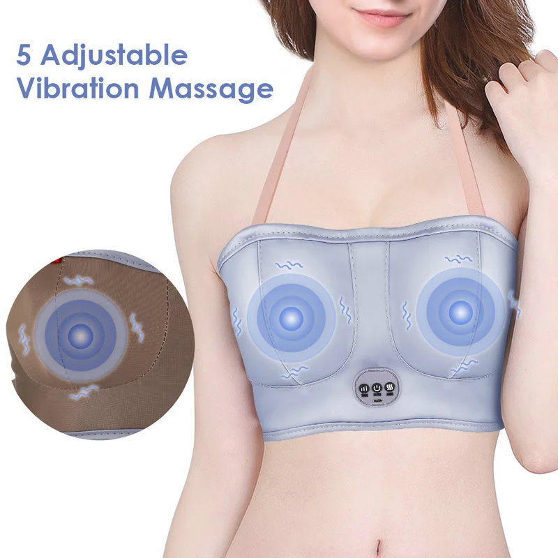 

Heating Vibration Chest Breast Enhancer Stimulator Device Prevent Sagging Breasts Massager Electric Breast Massage Bra Wireless