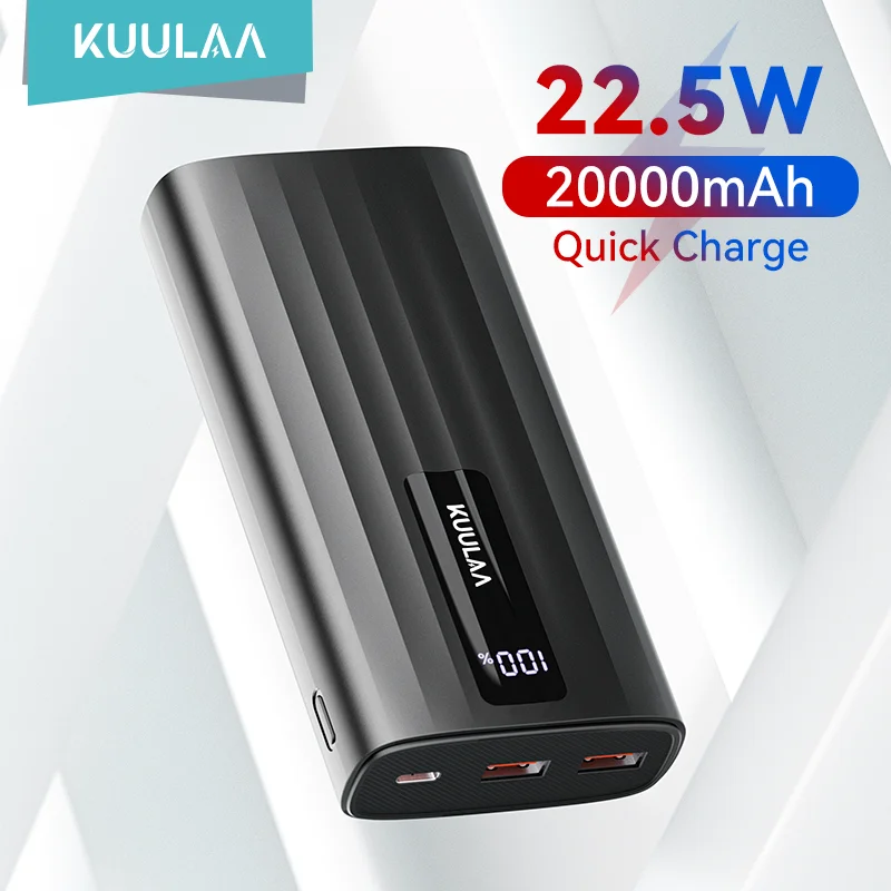 KUULAA 20000 mAh/10000 mAh batterie externe 22.5 W PD charge rapide chargeur Portable batterie externe pour iPhone 15 14 13 Samsung Huawei