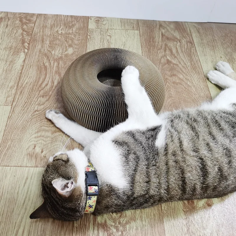 Magic Organ Cat Scratching Board Grinding Pet Toy Scratchers With Bell Corrugated Paper Folding Cats Play Funny Kitty Supplies