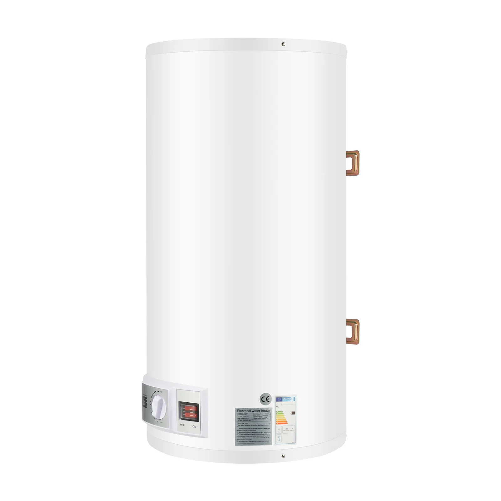 50L Electric Water Heater, 2000W Vertical Water Heater with Digital Display & Faucet, Wall Mounted for Bathroom Kitchen